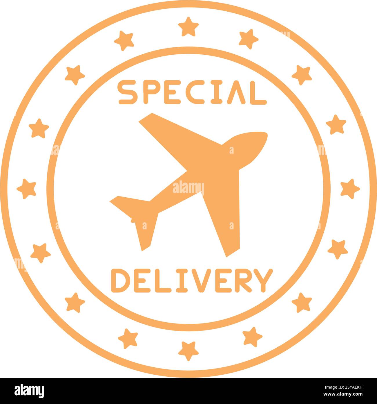 Special Delivery Airplane Badge Express Stock Vector Image & Art - Alamy