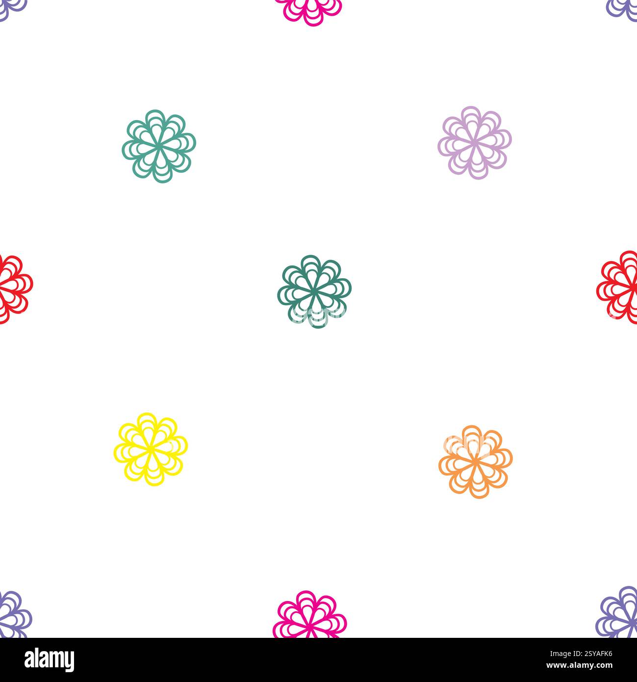 Seamless flower pattern with elegant floral elements, perfect for ...