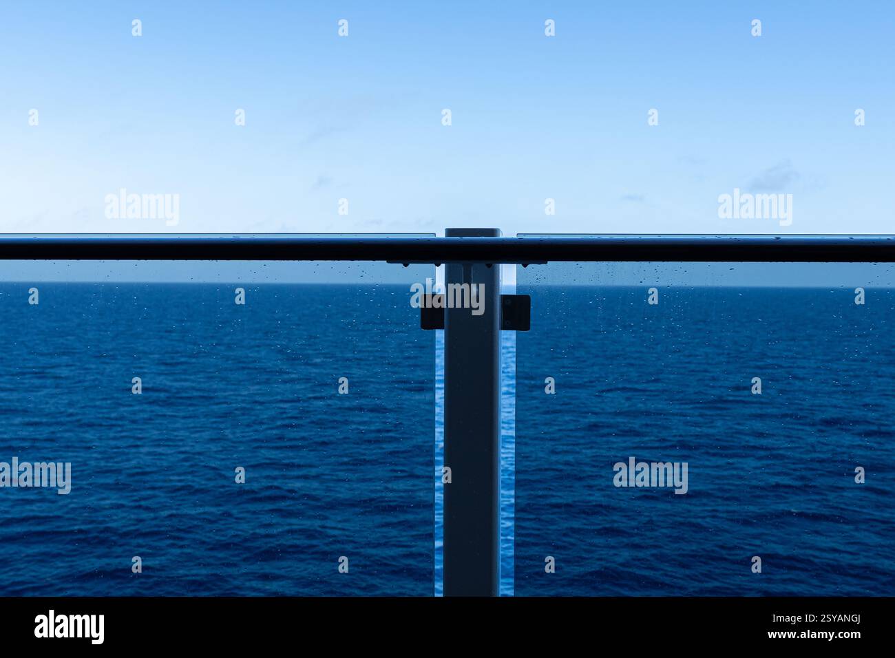 Cruise Ship deck railing at sea Stock Photo - Alamy