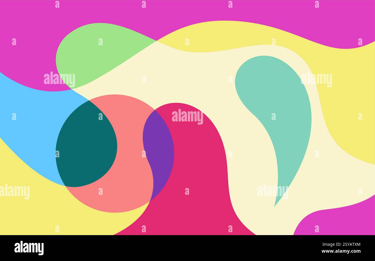 Fluid Abstract Background Vector Illustration. Color Fun Wave Background Stock Vector