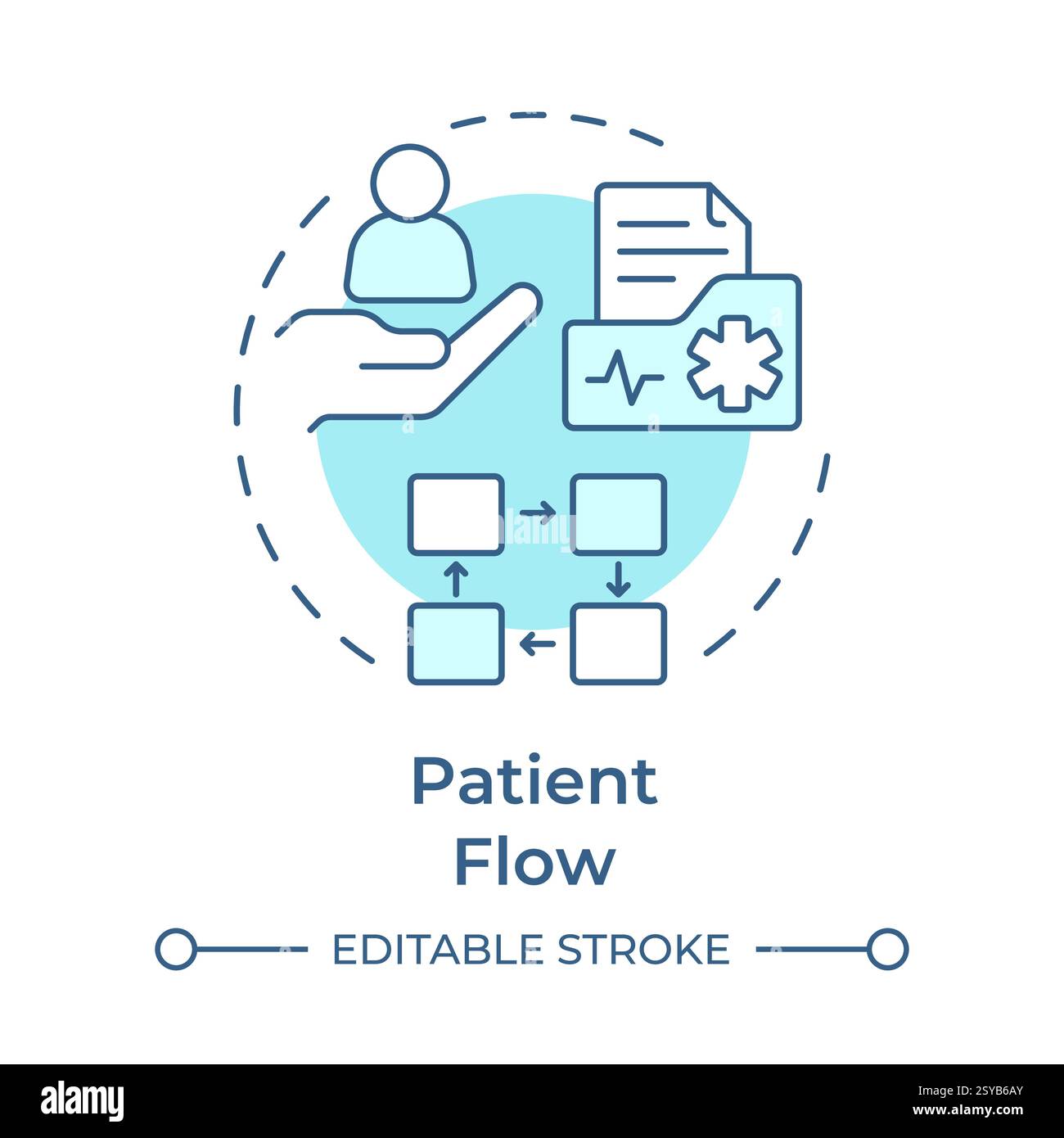 Patient flow soft blue concept icon Stock Vector Image & Art - Alamy