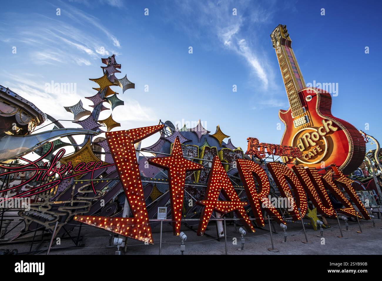 Stardust, old neon advertisement, Boneyard, Neon Museum, Las Vegas, Nevada, USA, North America Stock Photo