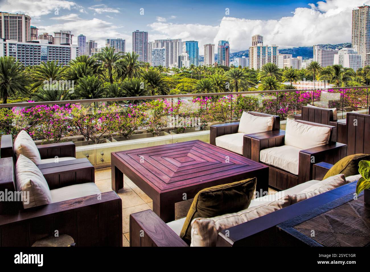 Balcony Table Chairs Overlooking City Hi Res Stock Photography And Photo Inspiration