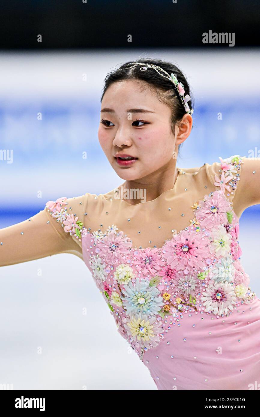 Kaoruko WADA (JPN), during Junior Women Short Program, at the ISU World ...