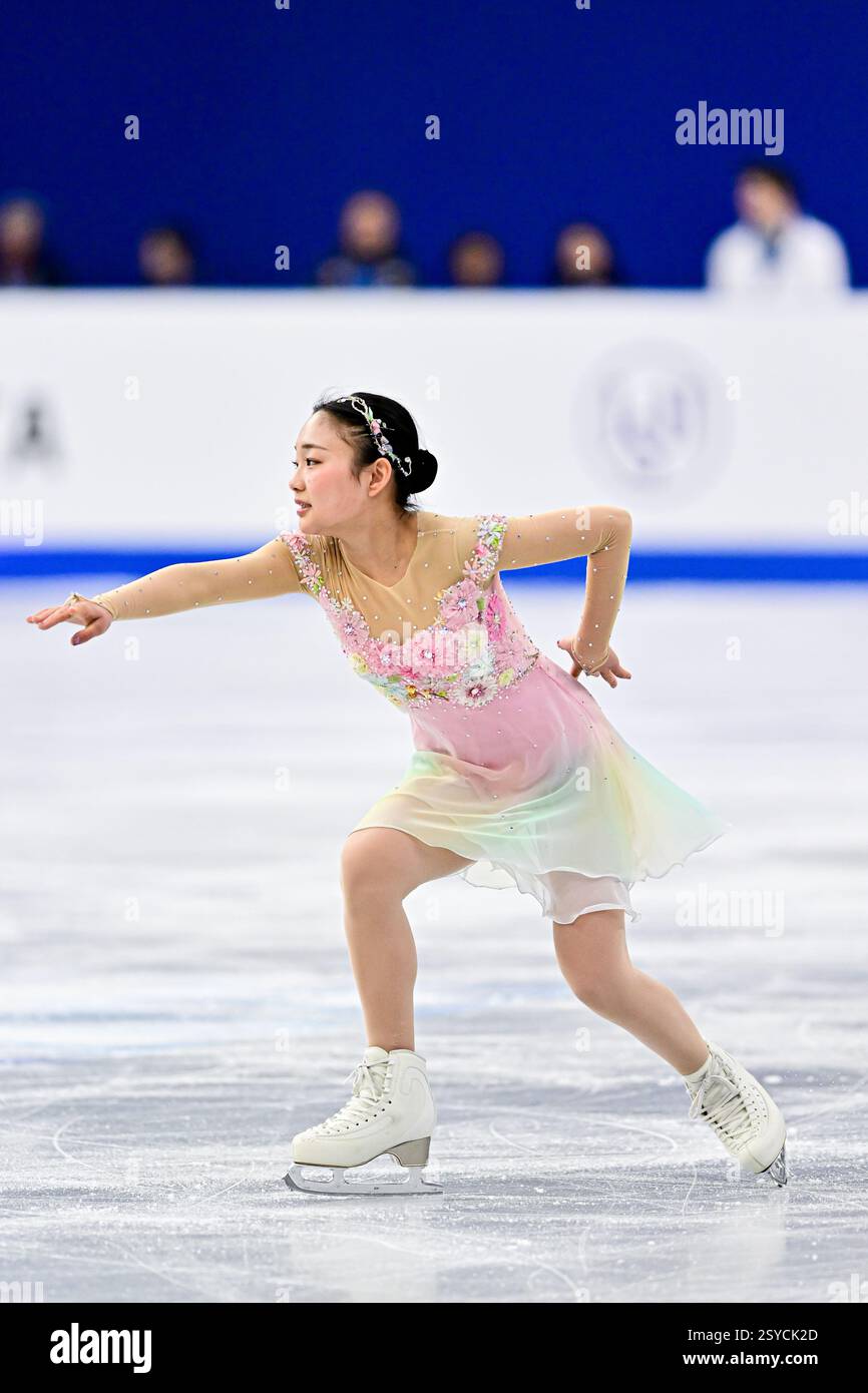 Kaoruko WADA (JPN), during Junior Women Short Program, at the ISU World ...