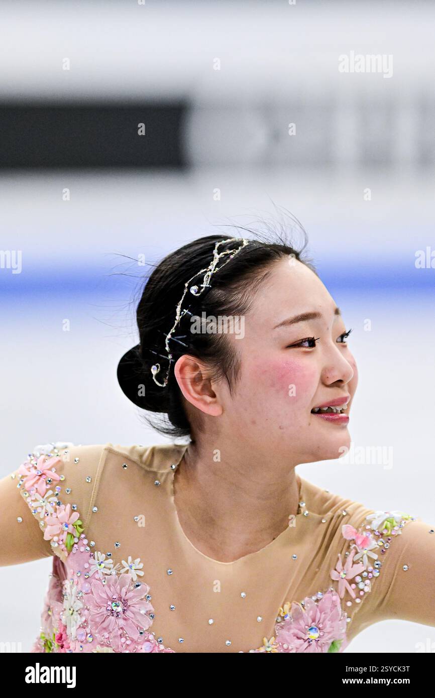 Kaoruko WADA (JPN), during Junior Women Short Program, at the ISU World ...