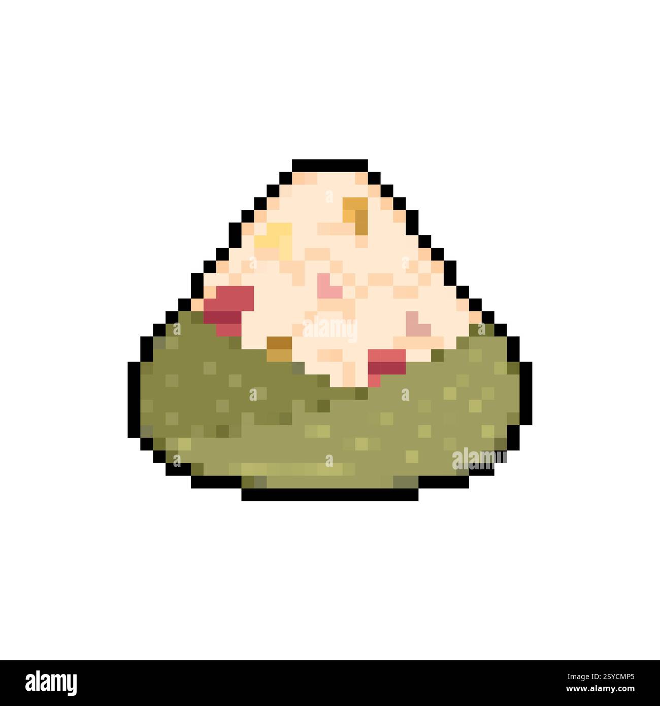 Zongzi pixel art. 8 bit Chinese dish of rice with fillings wrapped in ...