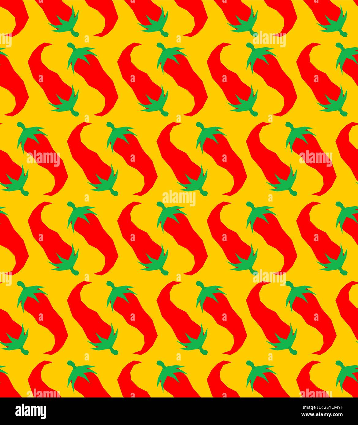 hot red pepper pattern seamless. Very hot chili pepper background Stock Vector