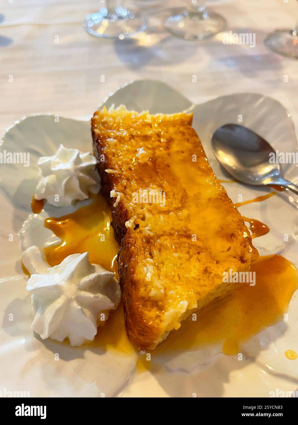 Coconut pudding. - Smartphone Captured Stock Image