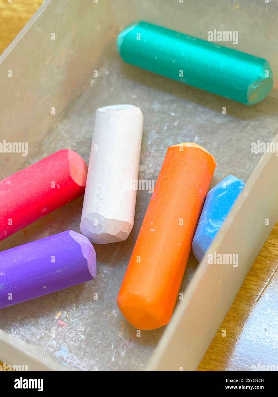 Color chalks. - Smartphone Captured Stock Image