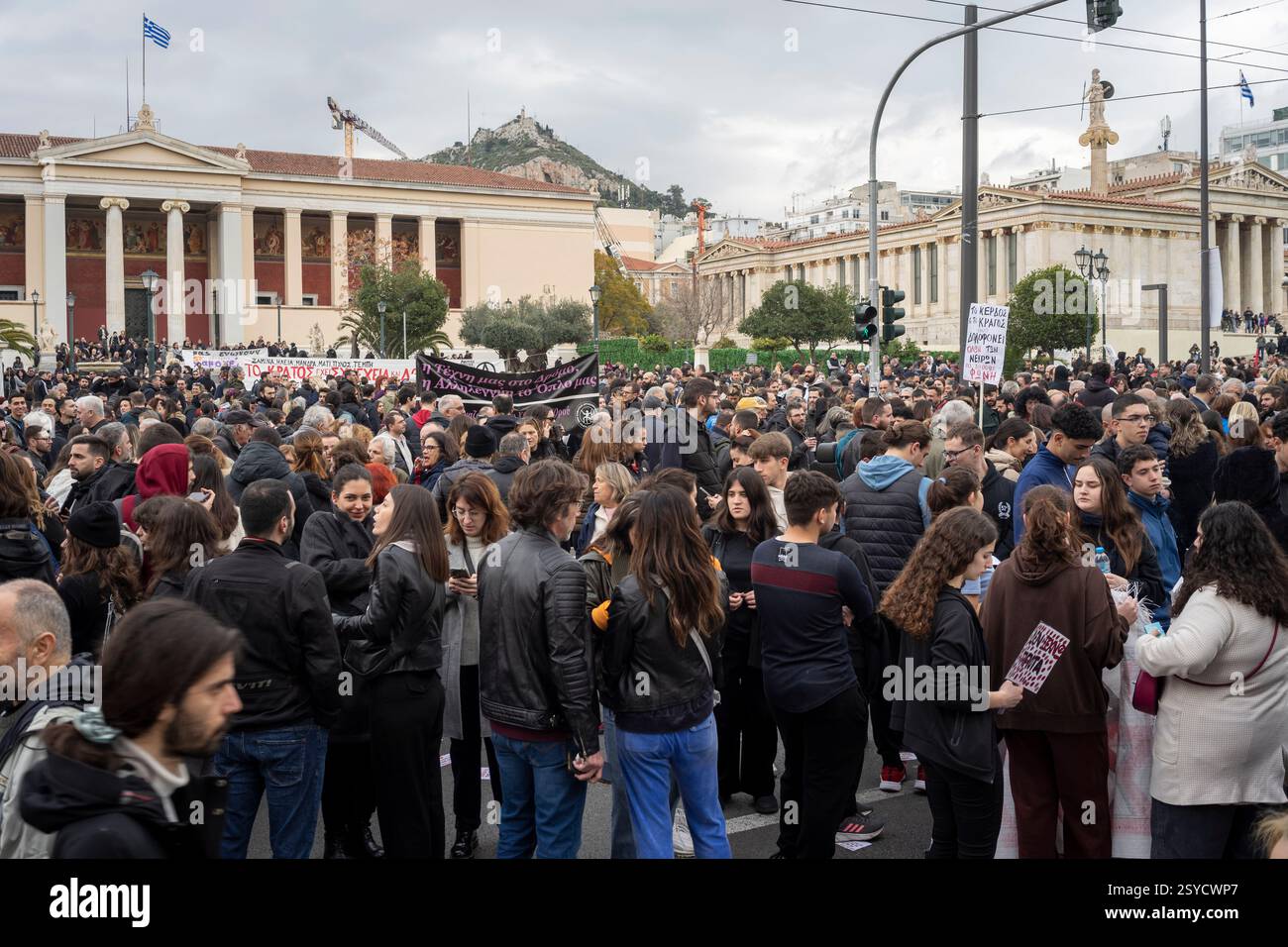 Protesters take part in a large rally on the second anniversary of the ...