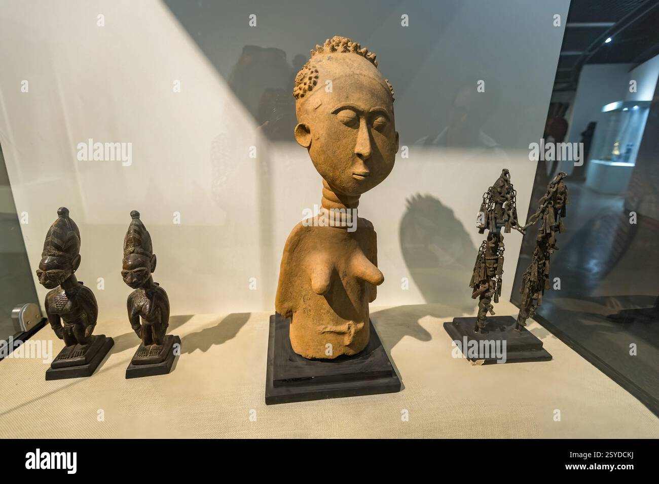 Old African wooden mask used for tribal dance and rituals in african ...