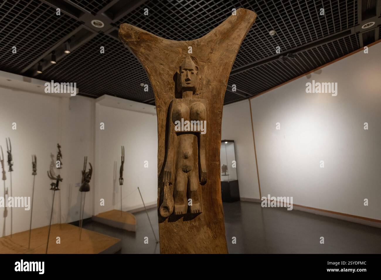 African Ritual Wooden Object Old African wooden figurine used for tribal dance and rituals in ...