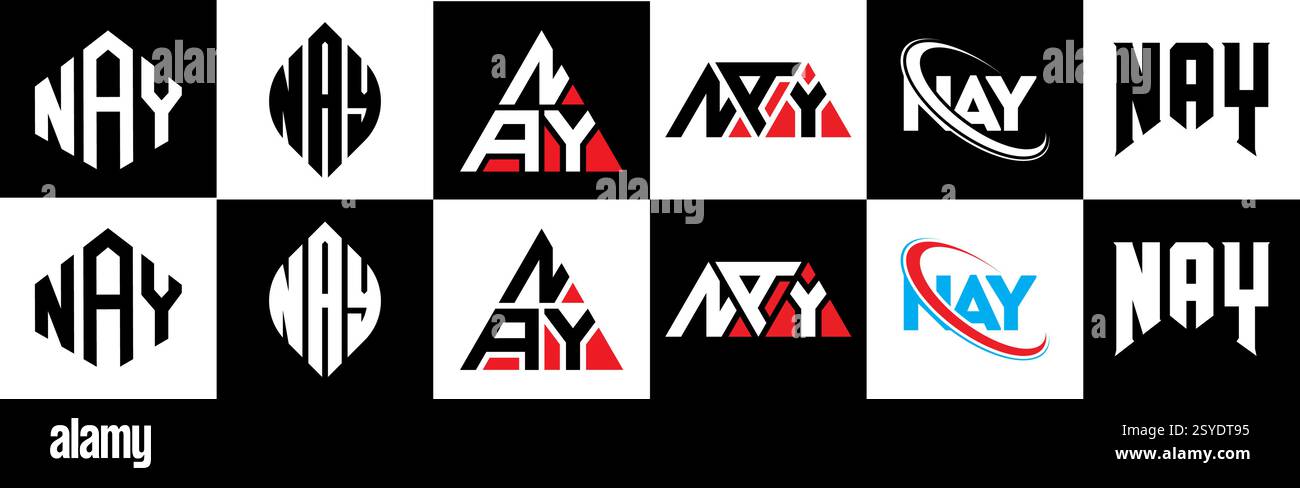 Nay font Stock Vector Images - Alamy