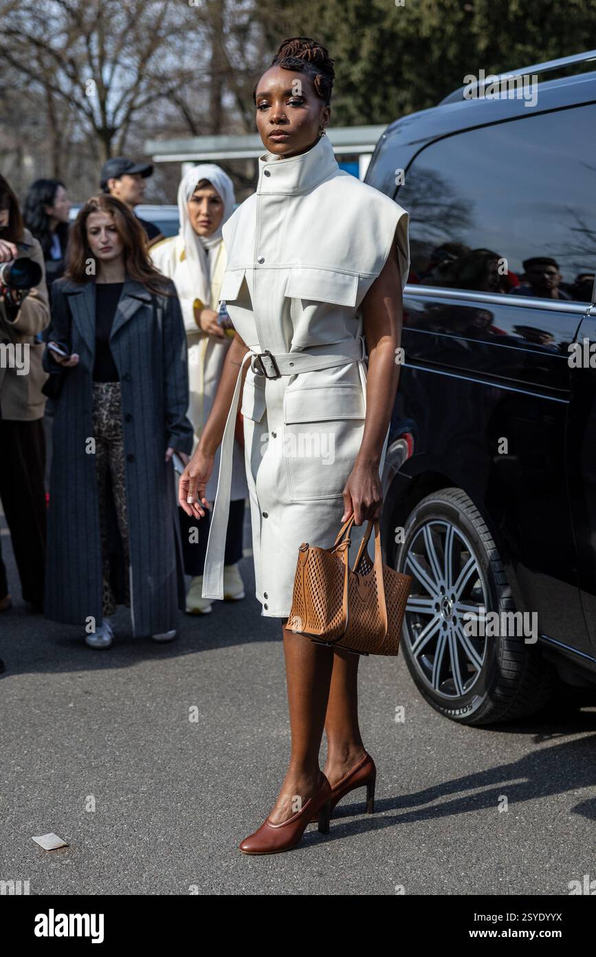 Kiki Layn at Tod's fashion show for Milano fashion week women's ...