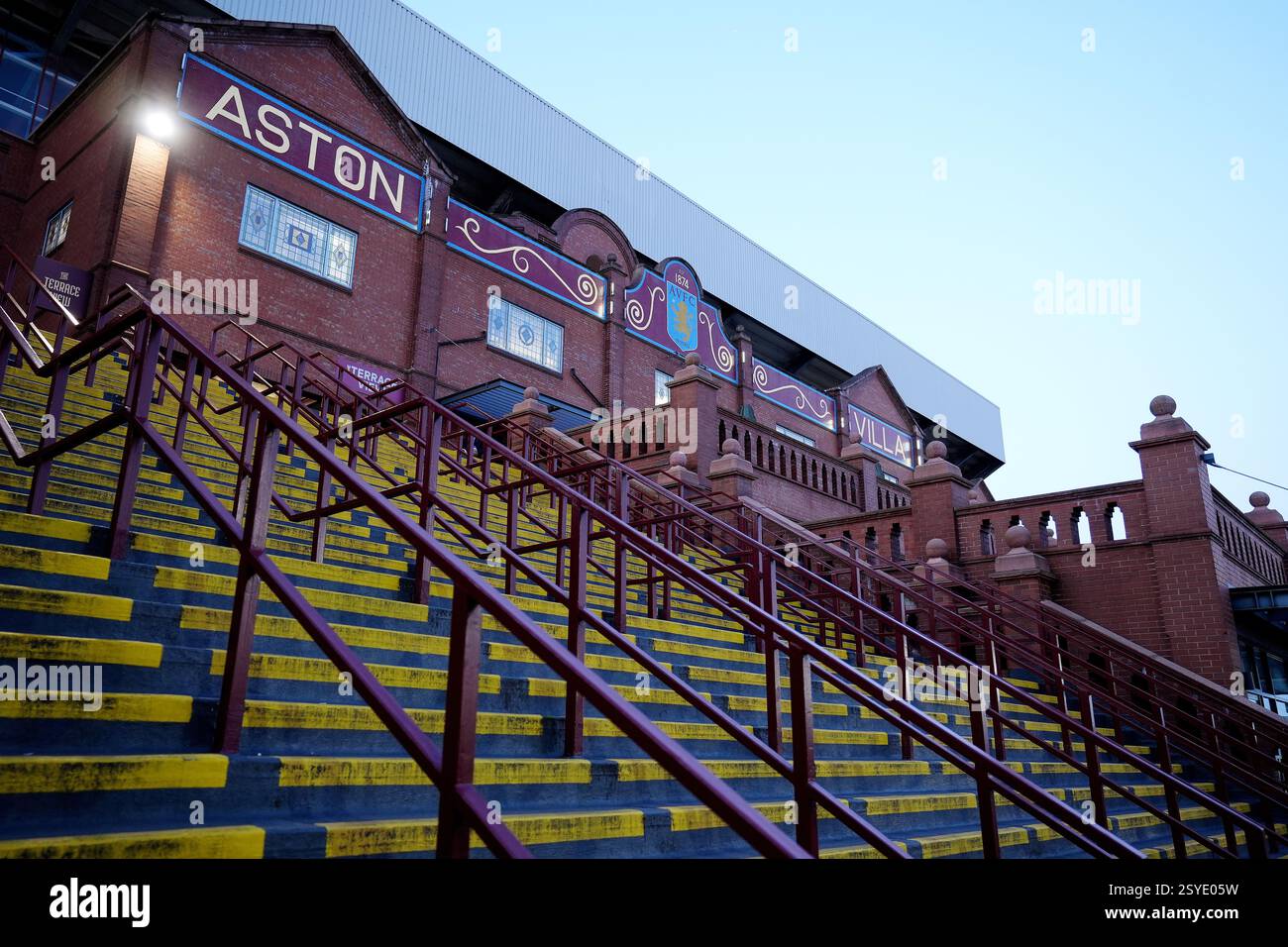 A general view outside the holte end ahead of the Emirates FA Cup fifth round match at Villa Park, Birmingham. Picture date: Friday February 28, 2025. Stock Photo