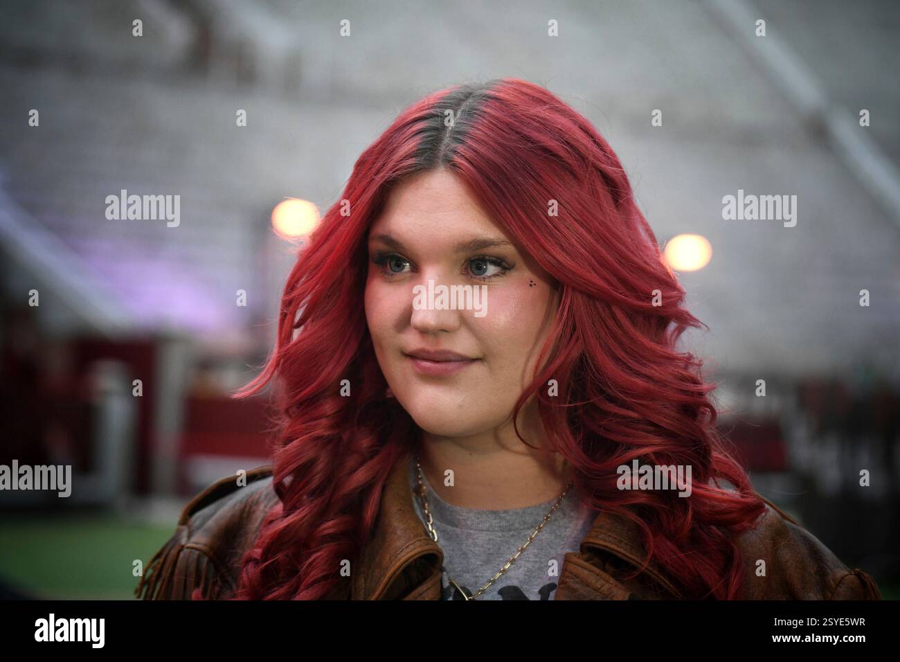 Samurai Singer The singer Samuraï gives statements to the media before her concert at ...