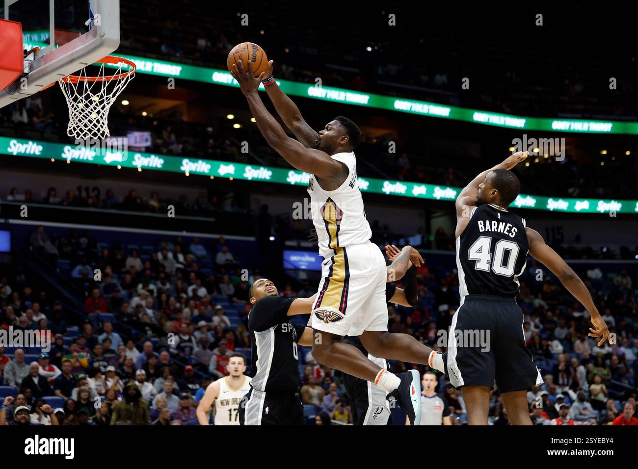 New Orleans Pelicans forward Zion Williamson (1) attempts a dunk in ...