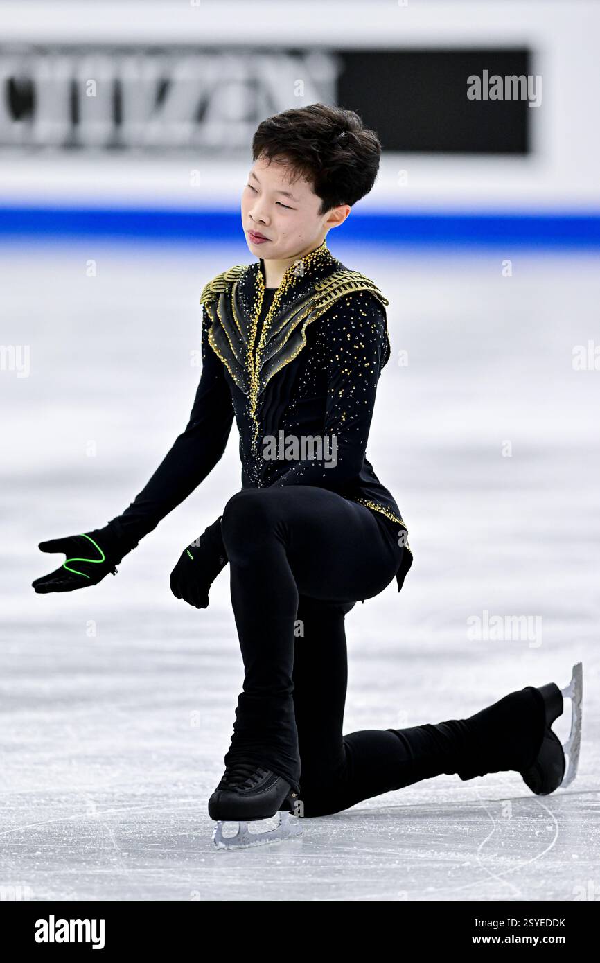 Jiarui LI (HKG), during Junior Men Free Skating, at the ISU World ...