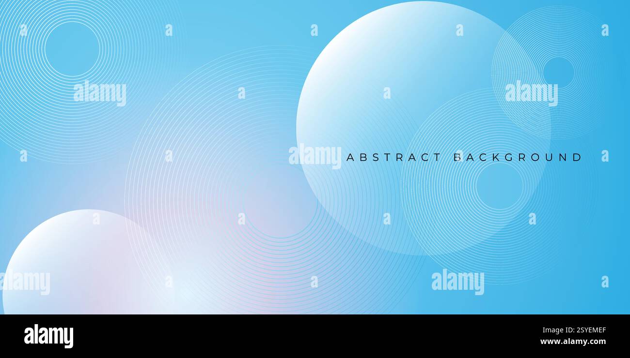 Abstract gradient blue modern background with circle elements. Digital technology concept. vector illustration Stock Vector