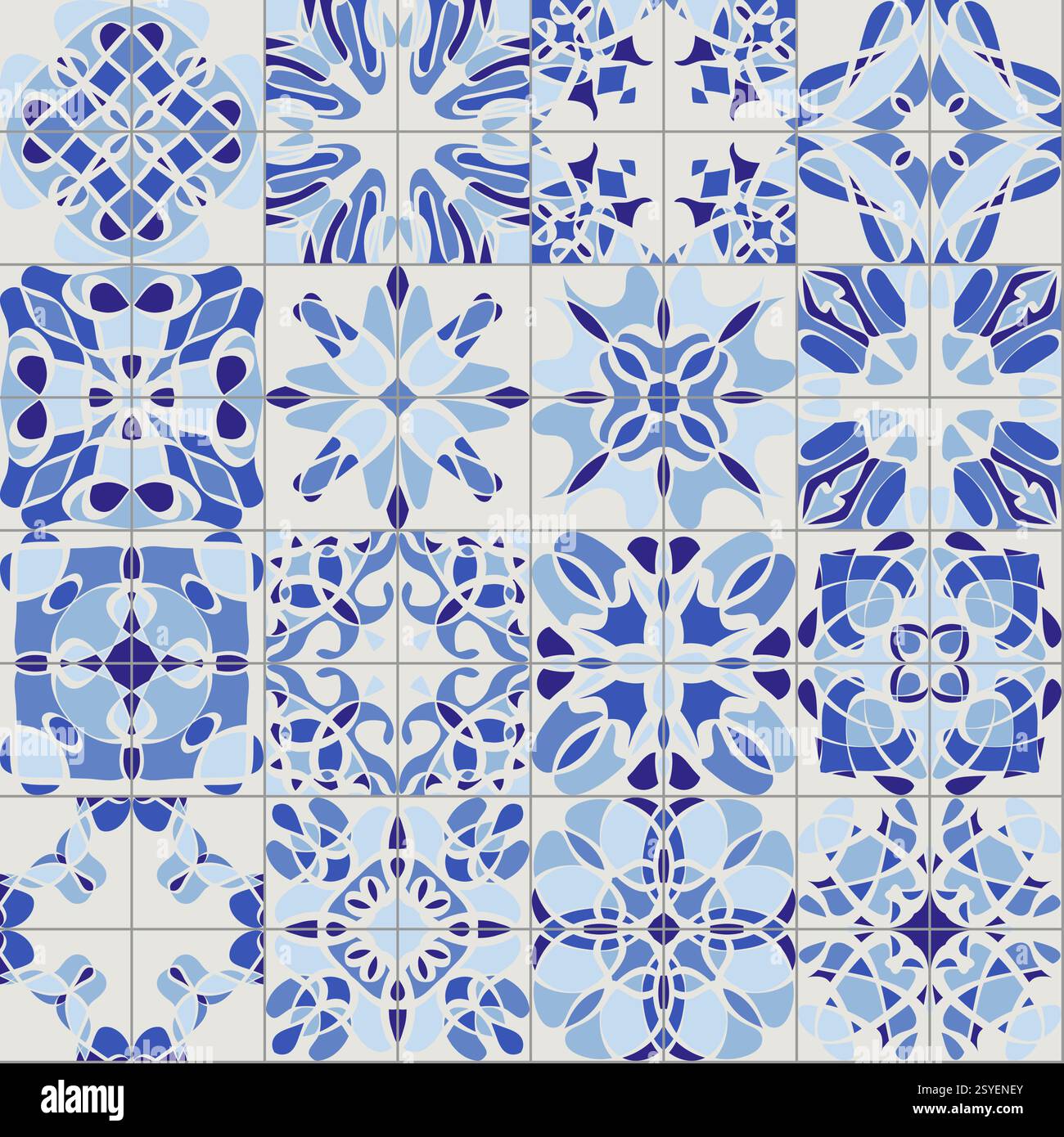 Cobalt blue tiles Stock Vector Images - Alamy