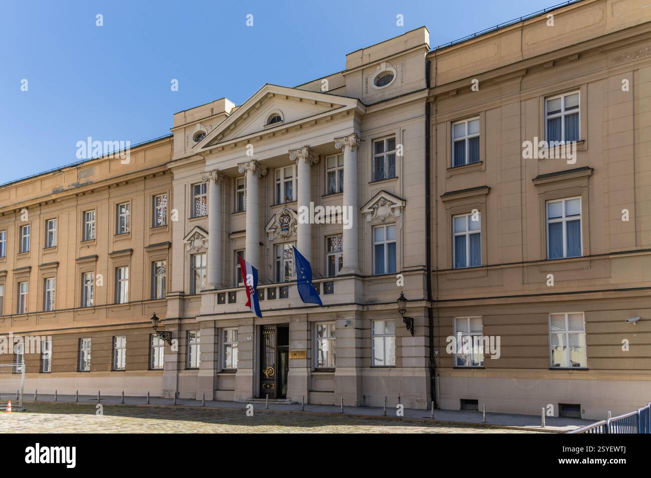 The Croatian Sabor or Parliament in Zagreb, Croatia. The current ...