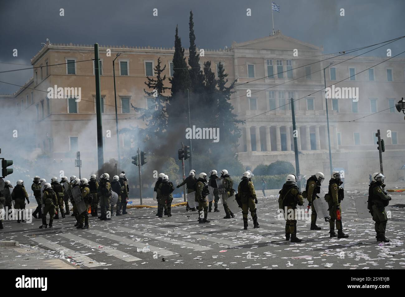 Athens, Greece, 28 February 2025. Massive Riot Police Force clash with ...