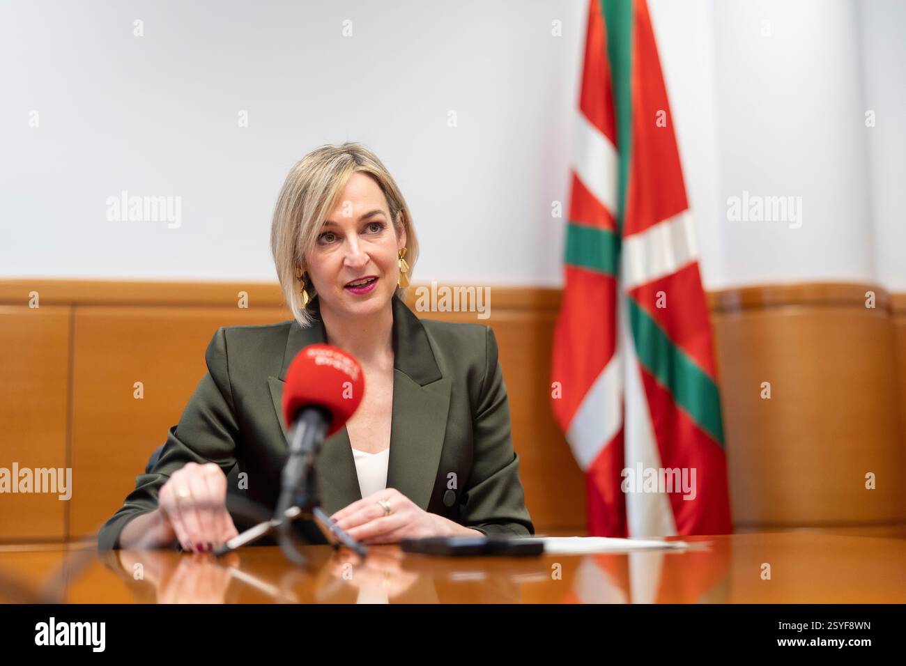 Basque Country Government Basque Government spokeswoman María Ubarretxena during an interview for ...