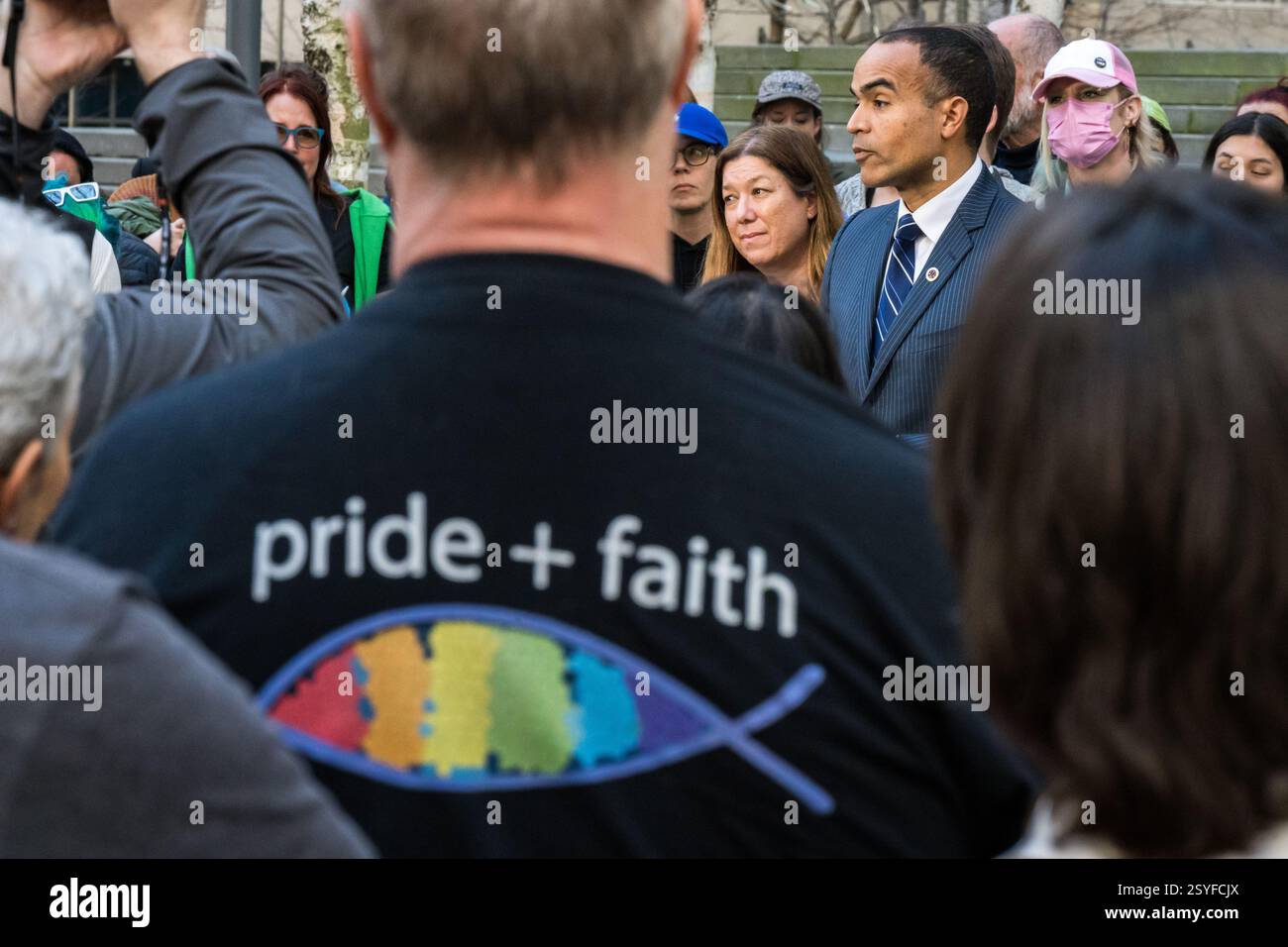 Washington Trans Attorney Seattle, USA. 28th Feb 2025. Washington State Attorney General Nick ...
