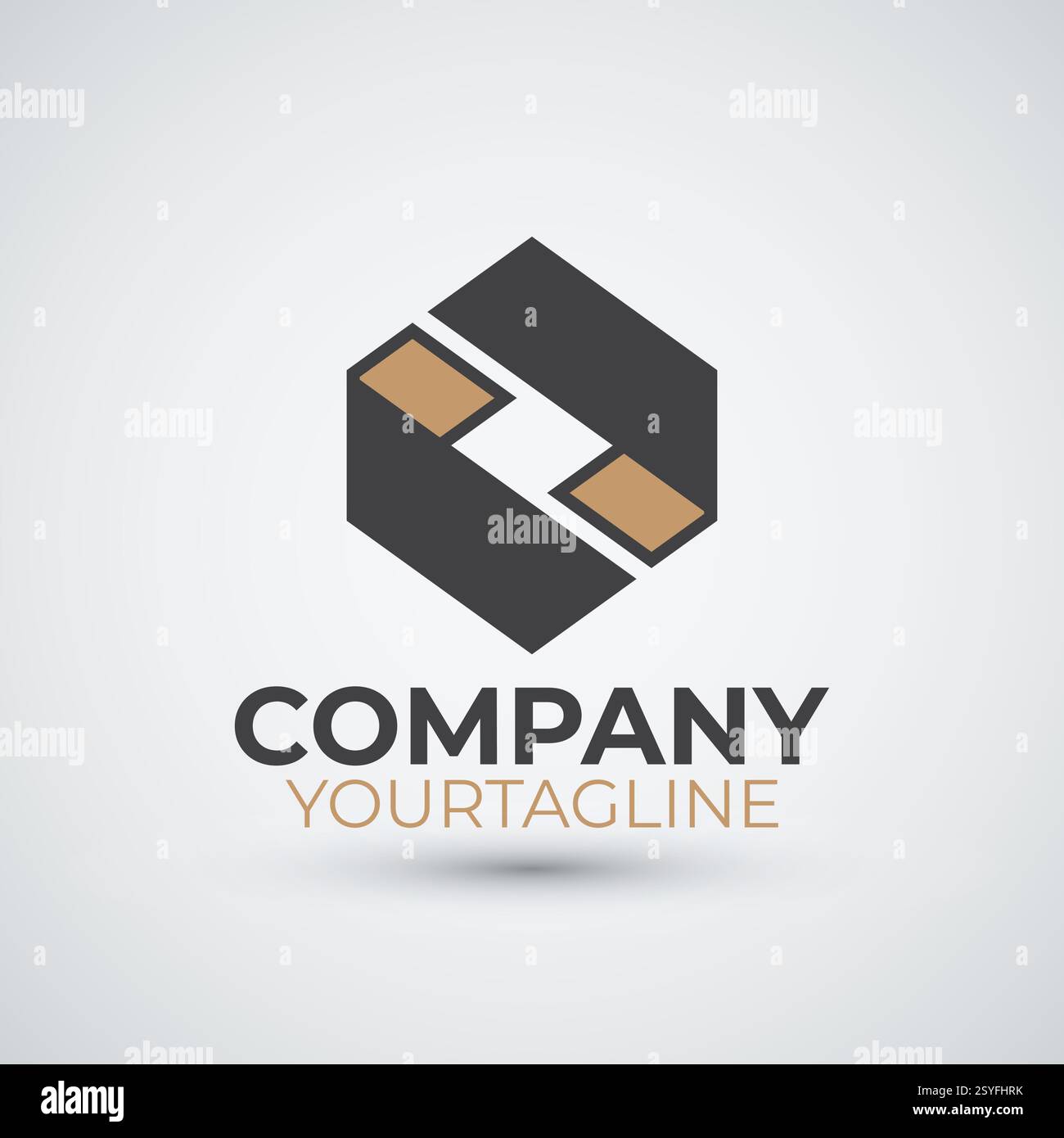 modern hexagon logo template design Stock Vector