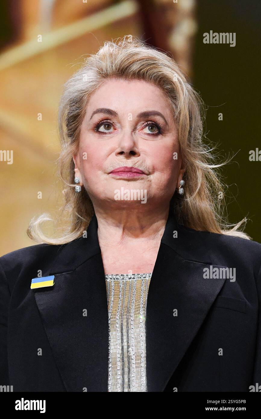 Paris, France. 25th Feb, 2025. Catherine Deneuve on stage during the ...