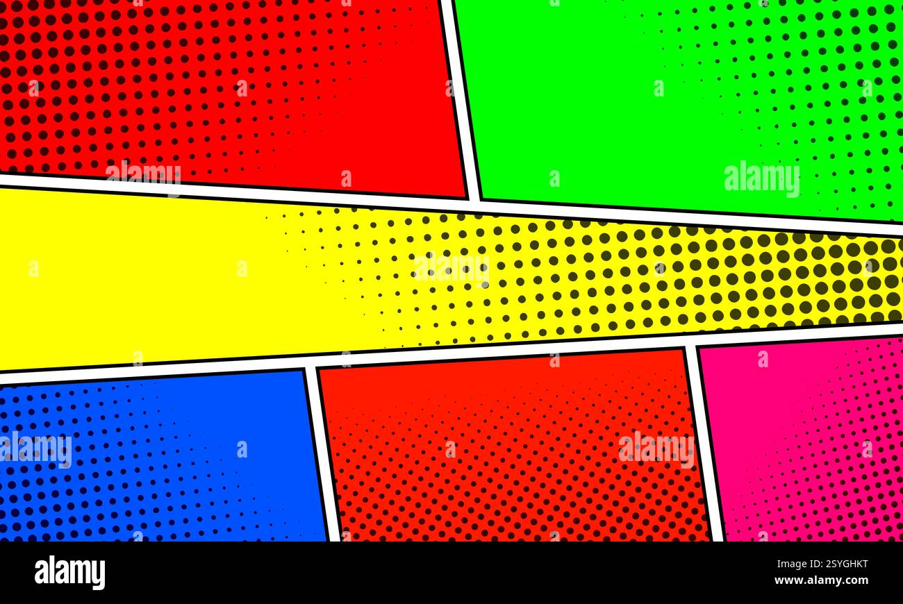 Colorful scene comic background. vector illustration Stock Vector Image ...