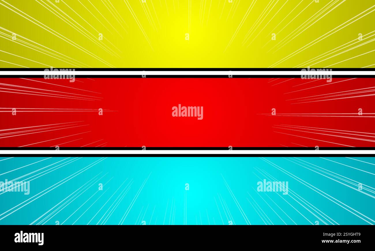 Colorful scene comic background. vector illustration Stock Vector Image ...