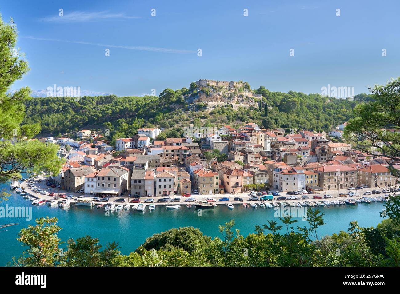 Novigrad (Dalmatien), Novigrader Meer, Mittelmeer, Gespanschaft Zadar, Dalmatien, Kroatien Stock Photo