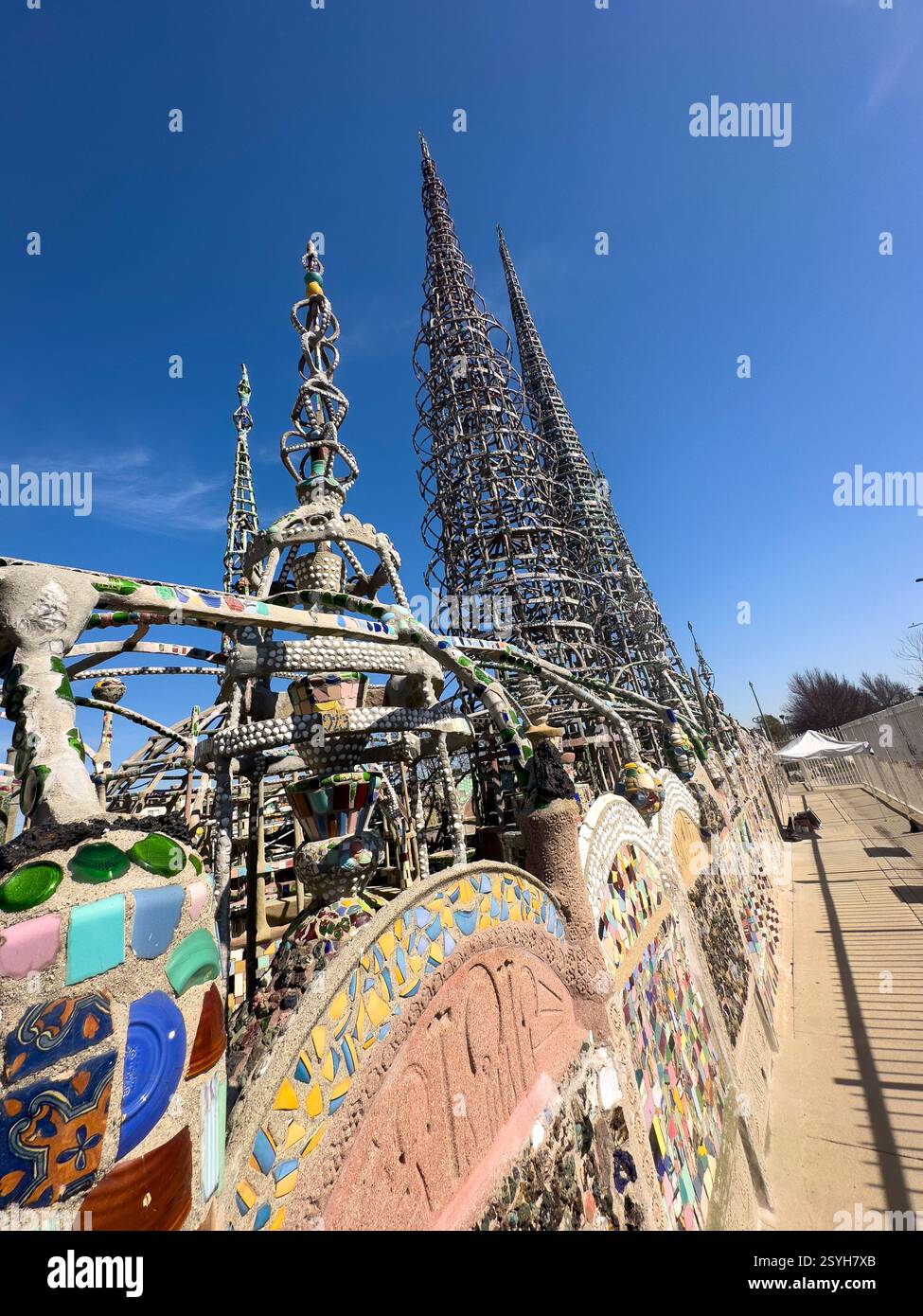 Simon Rodea The WATTS TOWERS Historical site also known as Towers of Simon Rodia ...