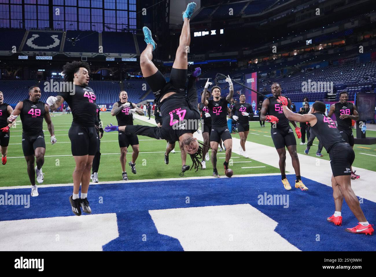 Jaylen Reed Position Penn State defensive back Jaylen Reed (47) does a backflip to celebrate ...