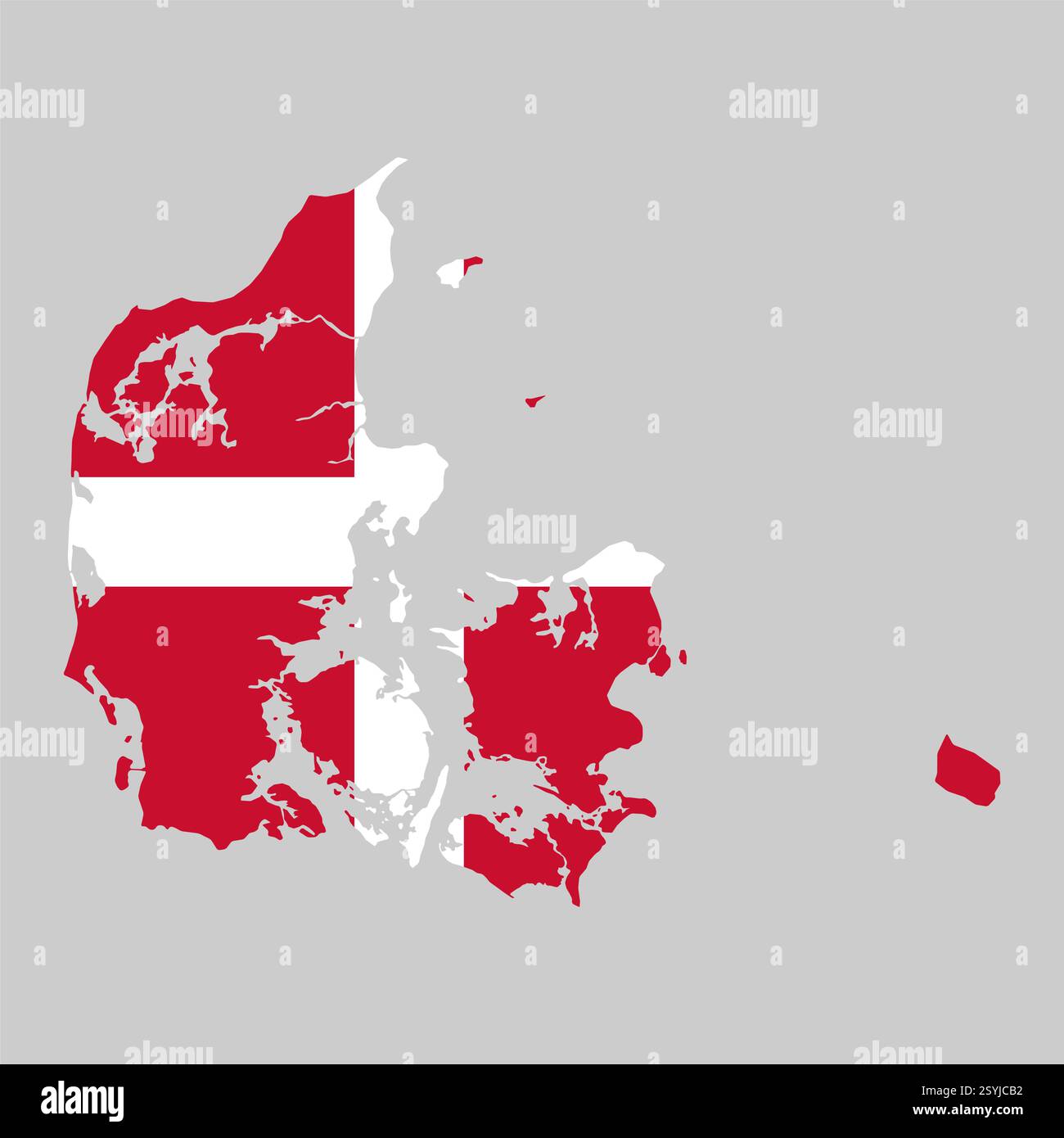 Denmark map symbol shape, travel web flat concept icon vector illustration . Stock Vector