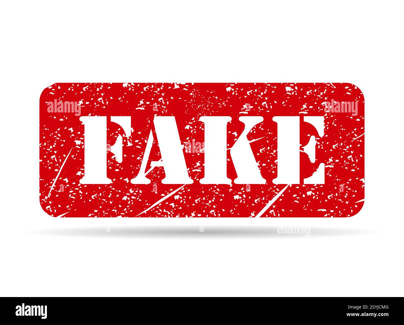 Fake stamp shadow symbol, label sticker sign button, text banner vector ...