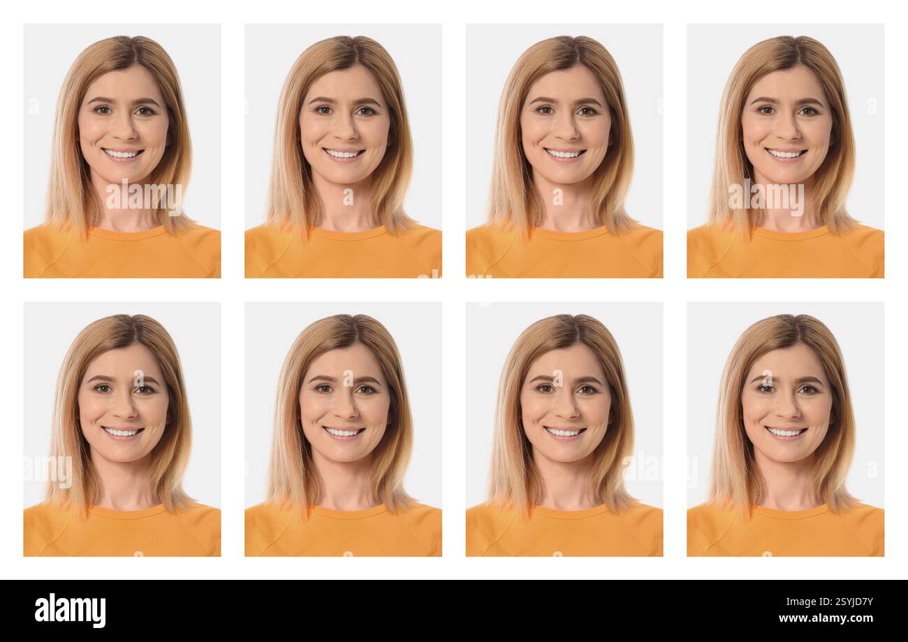 Mature woman passport picture hi-res stock photography and images - Alamy