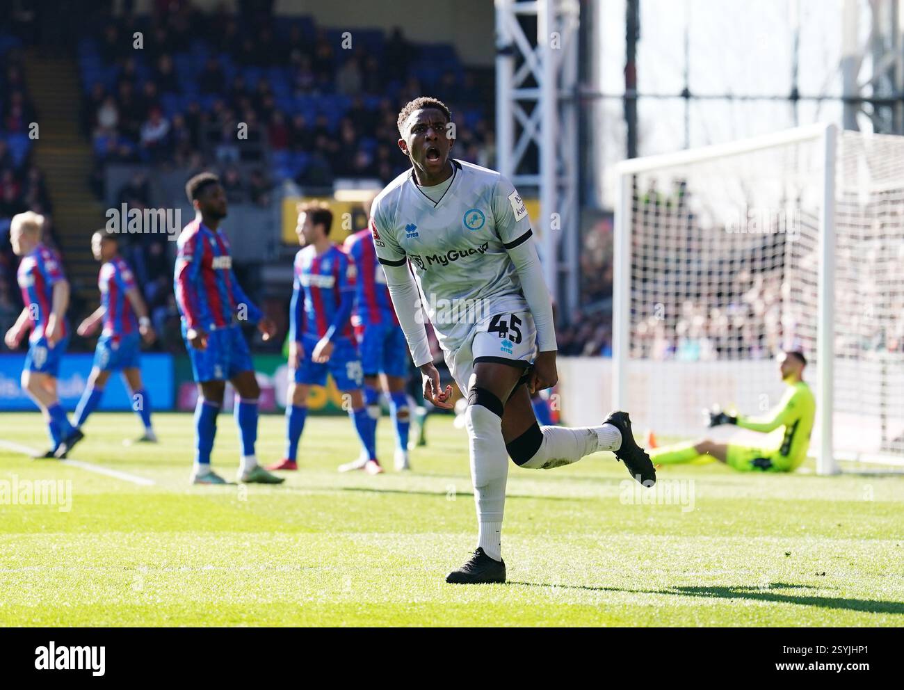 Wes Harding Millwall's Wes Harding celebrates scoring their side's first goal of ...