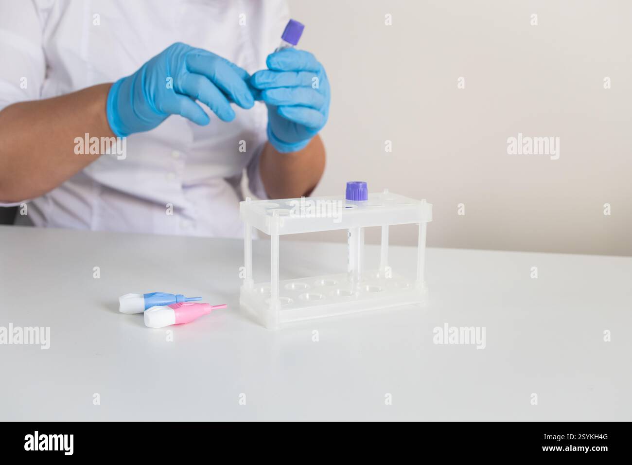Preparing A Testing Lab Medical worker making blood tests hi-res stock photography and images ...