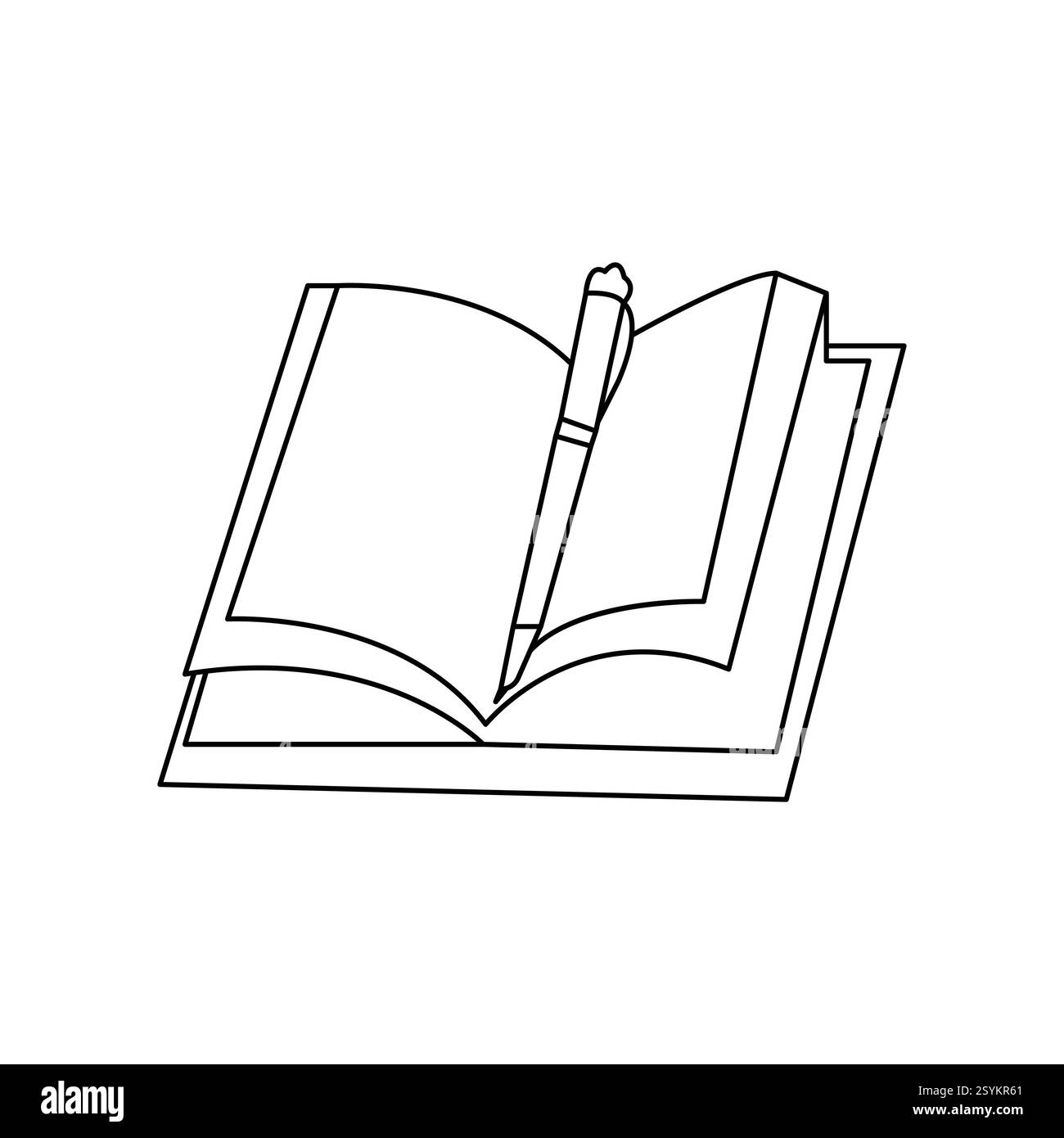 Continuous one line drawing of book opening isolated outline vector ...