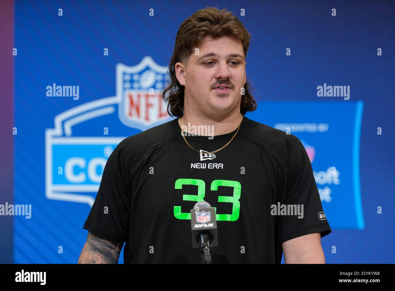 Georgia offensive lineman Tate Ratledge speaks during a press ...