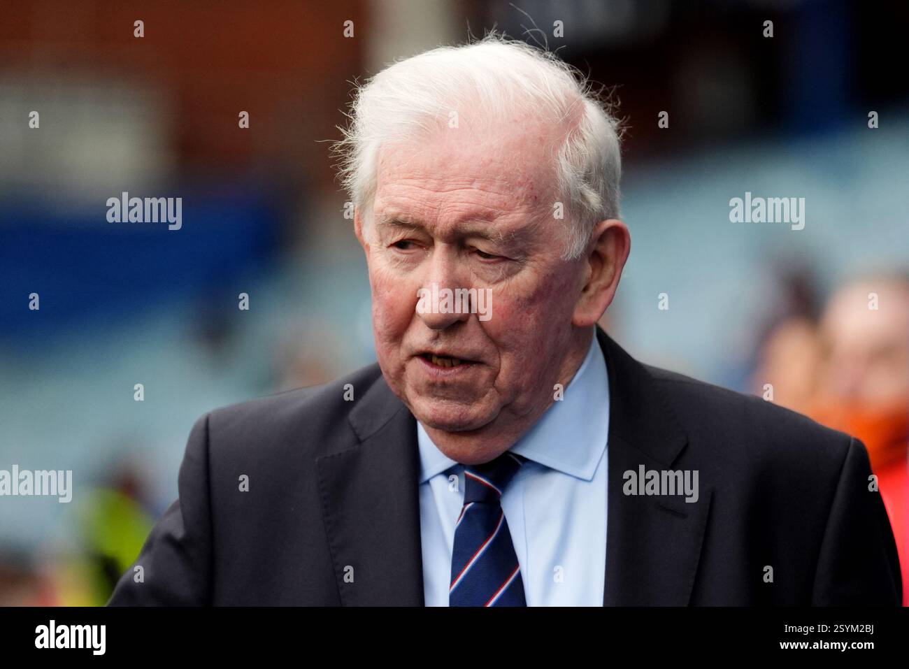 Former Rangers player John Greig ahead of the William Hill Premiership ...