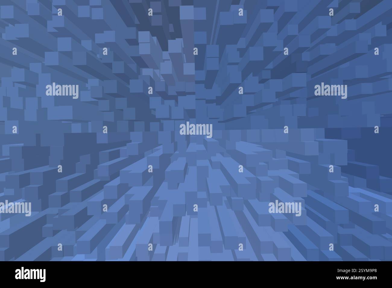 Abstract 3d square pixel geometric background or cube pattern Stock Photo