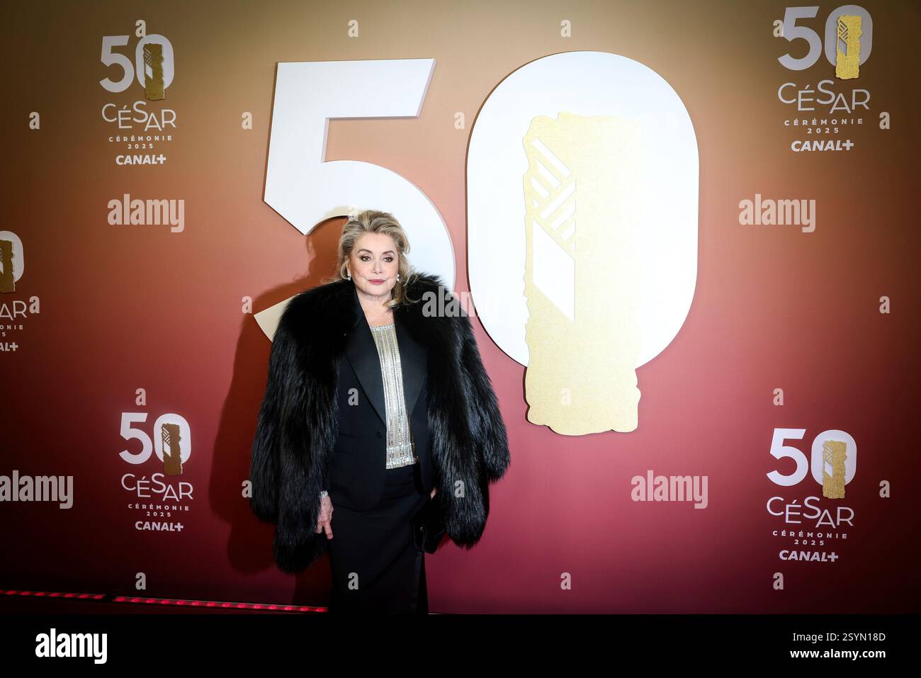 Actor Catherine Deneuve poses for photographers during the 50th Cesar ...