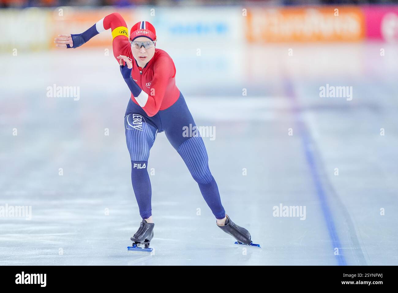 HEERENVEEN, NETHERLANDS - MARCH 1: Ragne Wiklund of Norway during the ...