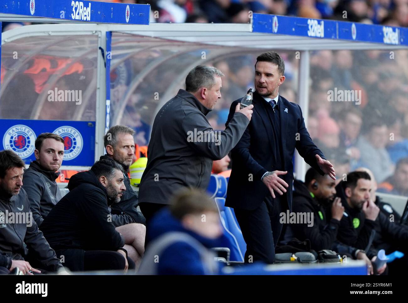 Rangers interim head coach Barry Ferguson (right) with coach Billy ...