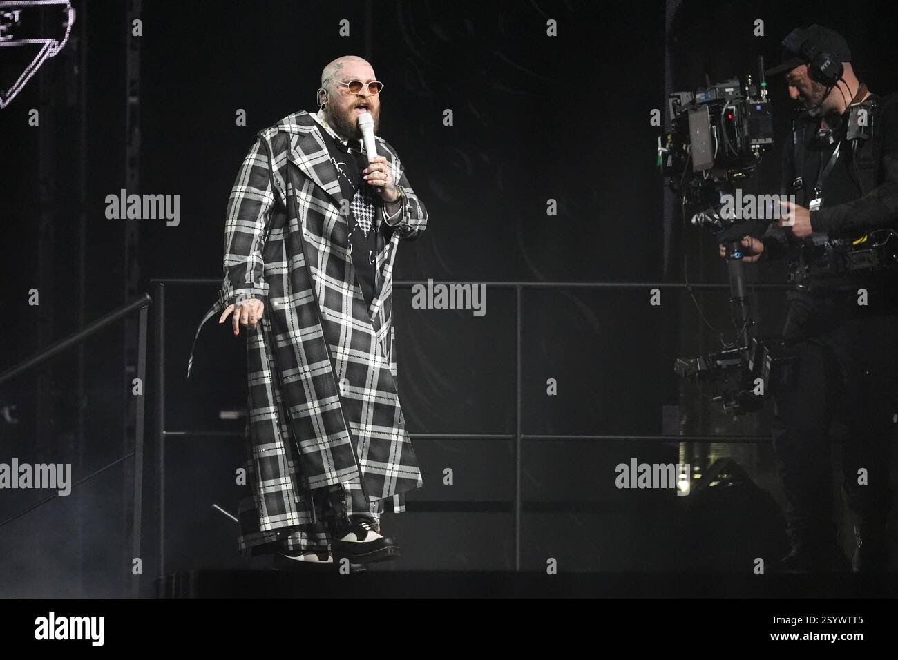 Teddy Swims performs during The BRIT Awards 2025 at London's O2 Arena. Picture date Saturday