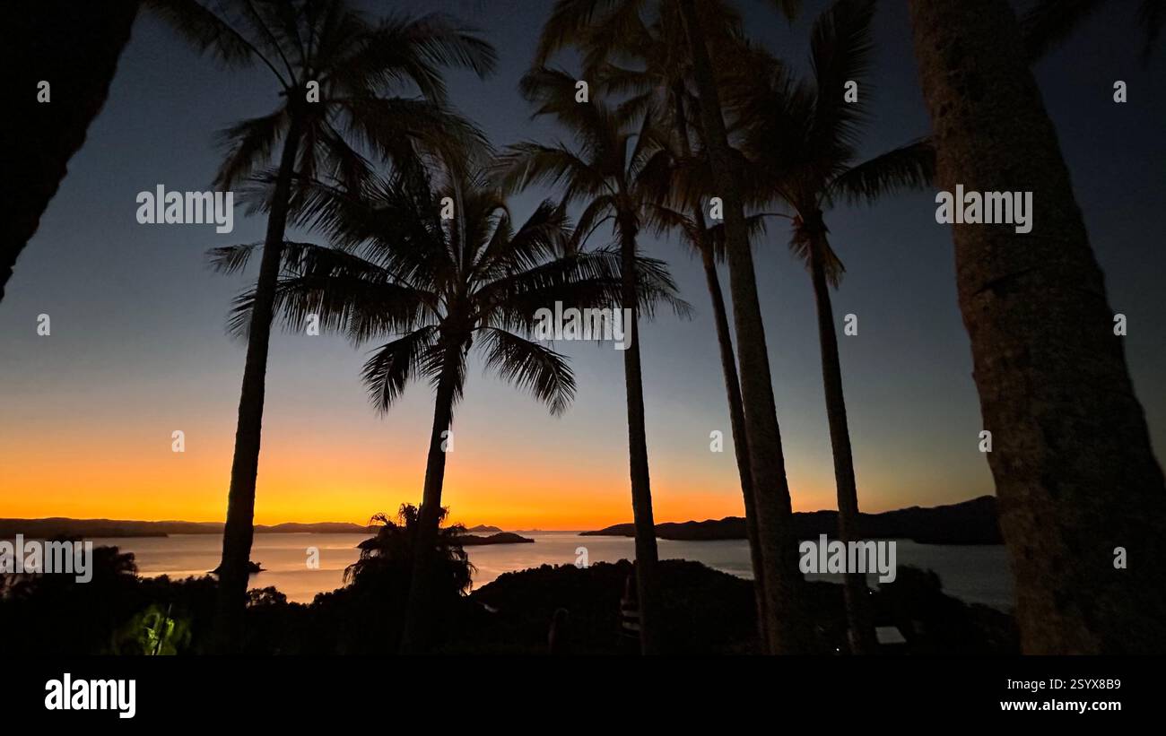 hamilton island sunset - Smartphone Captured Stock Image